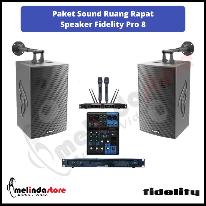 Paket Sound System Ruang Rapat Speaker Fidelity Cafe Pro 8 | 2 Speaker